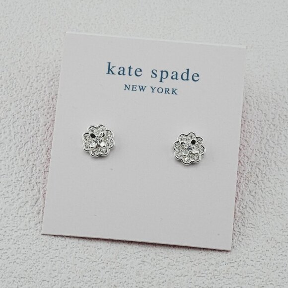 Kate Spade Metal Four-Leaf Clover Stud Earrings - Picture 4 of 4